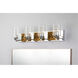 Bocage 4 Light 31 inch PC Bath Light Wall Light in Polished Chrome with Gold